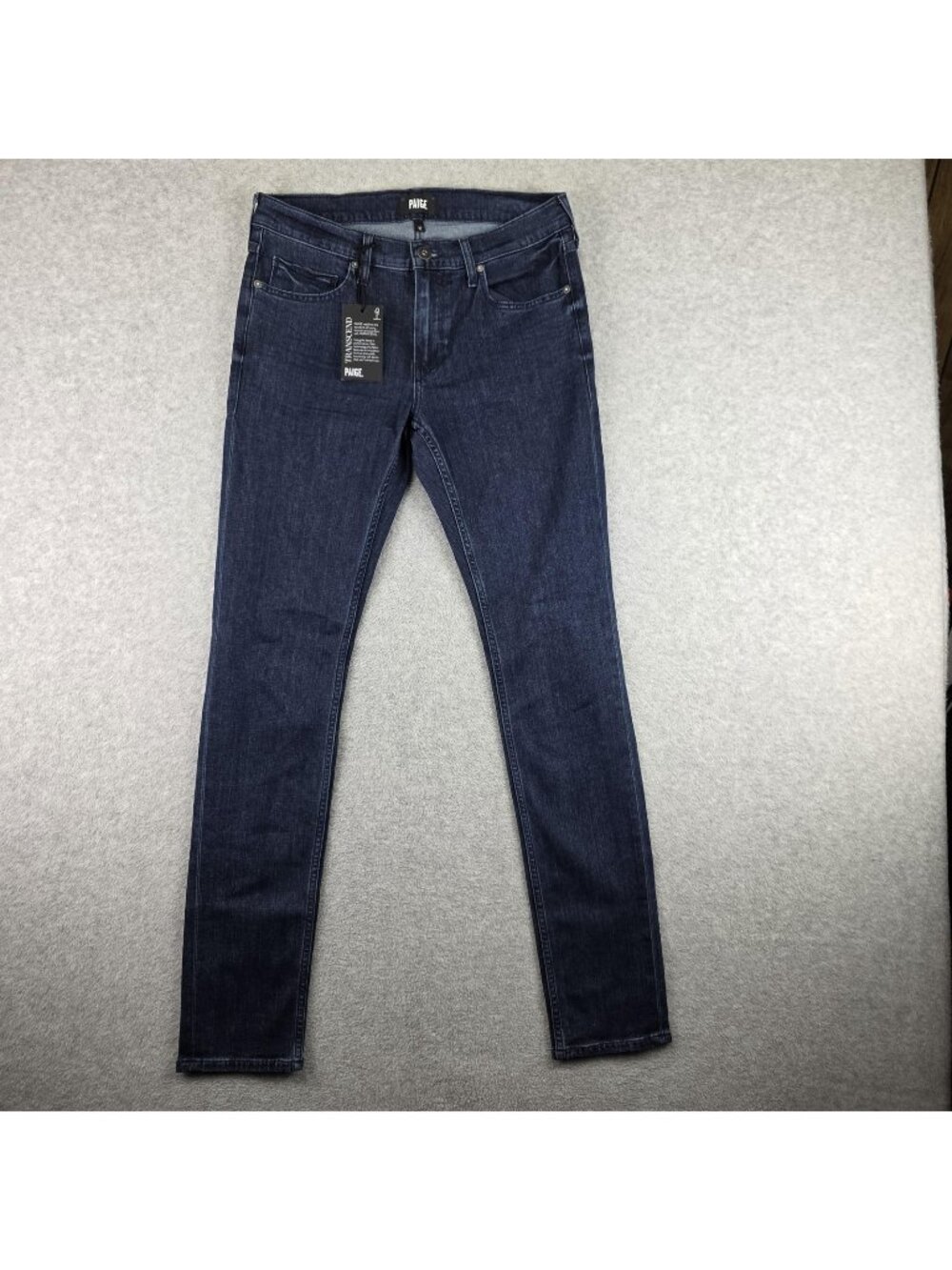 Paige Croft Jeans Mens 32x34 Blue Dark Wash Skinny Transcend Stretch NWT